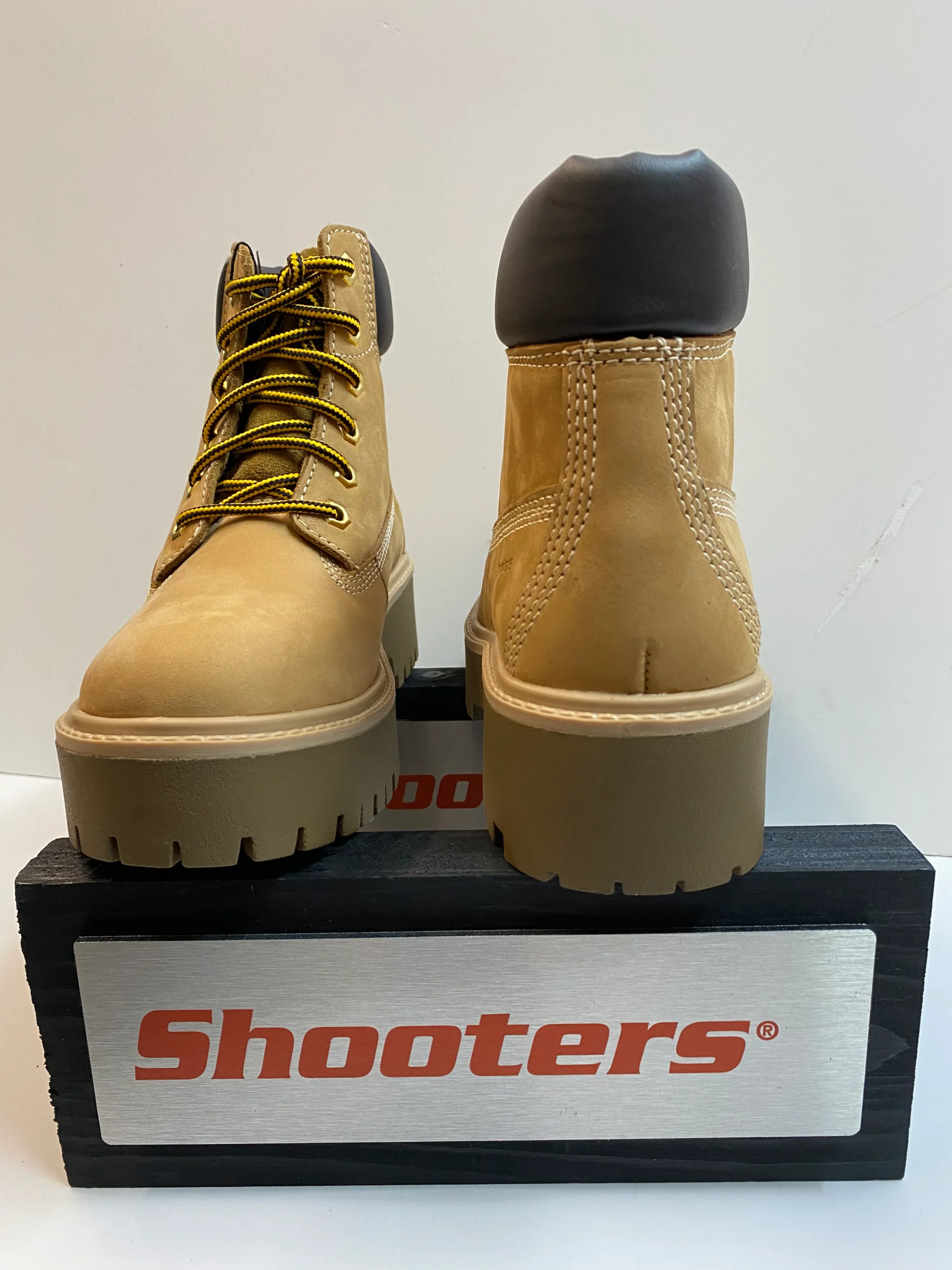 Shooters S22096-03 anfibi donna in pelle ingrassata gialla e fondo alto - immagine 3