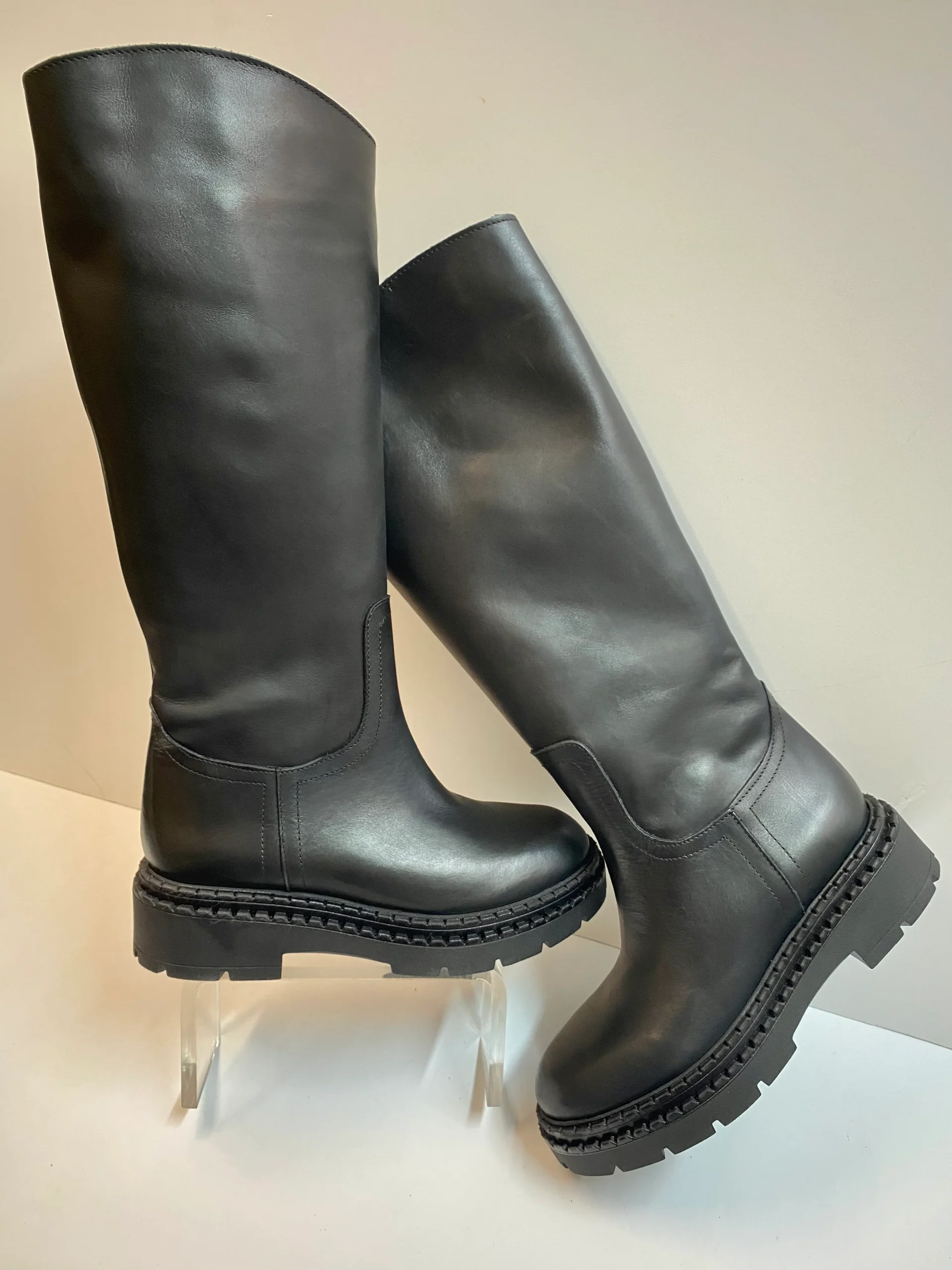 RShoes NANA 8 stivale alto in pelle nero - immagine 3