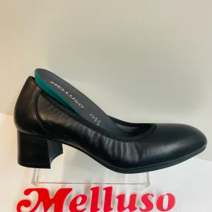 Melluso X5350 dècolletè in pelle nero con plantare estraibile