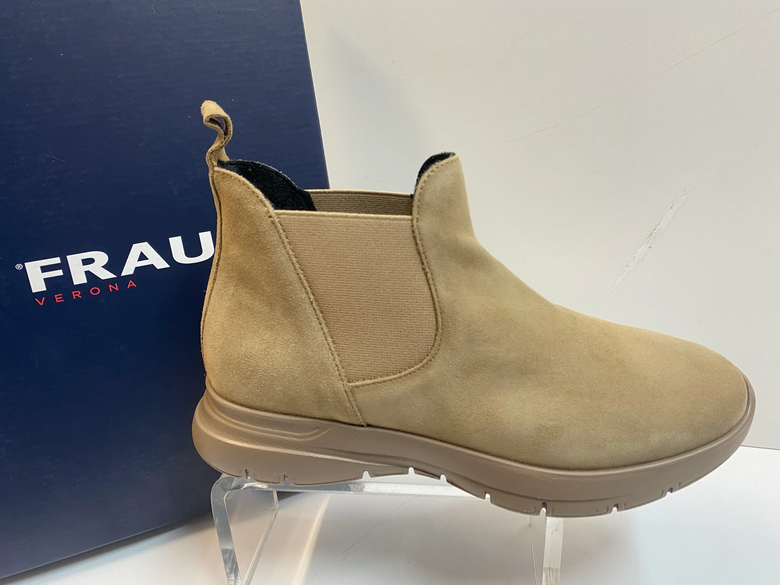 Frau 43A4 stivaletto chelsea donna in pelle scamosciata miele - immagine 2