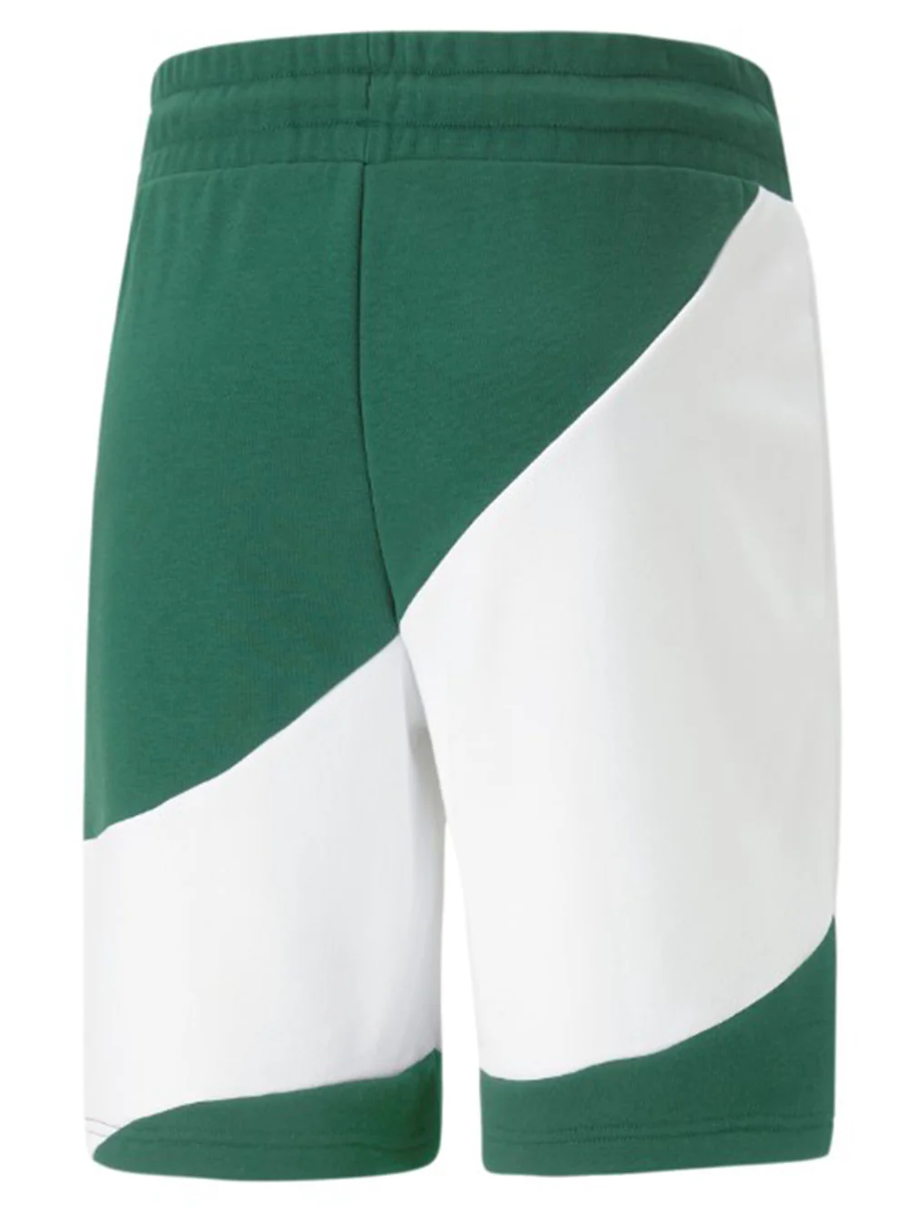 Pantaloncino Puma verde e bianco da uomo in felpa garzata power cat Art:675175-37 - immagine 3