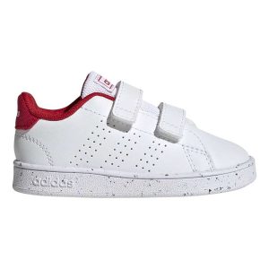 Sneakers Adidas bianca Advantage da bambino in pelle con strappo Art:H06216