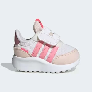 Sneakers Adidas da bambino infant Run 70S bianco rosa con velcro Art:IG4893