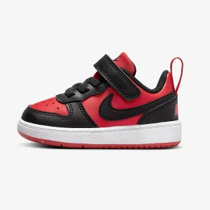 Sneakers Nike bambino infant Court Borought Low in pelle rossa e nera Art:DV5458-600