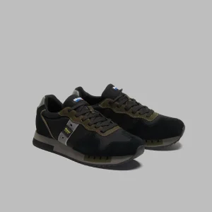 BLAUER QUEENS01 WAXED CANVAS BLACK/MILITARY