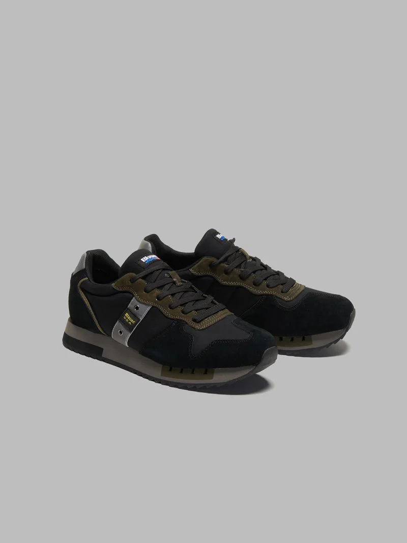 BLAUER QUEENS01 WAXED CANVAS BLACK/MILITARY - immagine 2