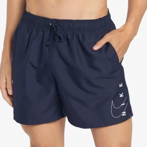 Boxer Mare Nike 5" con logo e scrittina bianca su fondo blu