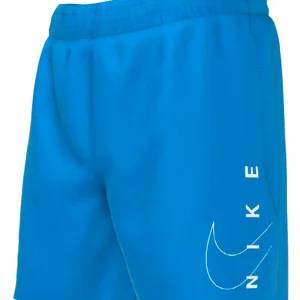 Boxer Mare NikeJr 4" con split logo azzurro