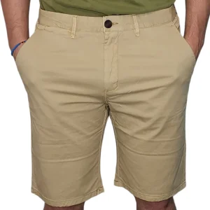 Bermuda Smithy'S Basic con tasca diagonale in cotone stretch beige