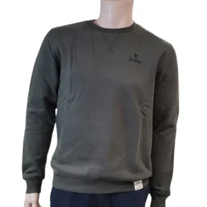 Felpa Smithy'S verde Girocollo Basic con Logo Piccolo MFE204