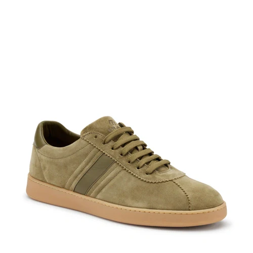 Frau 24B3 sneaker uomo in suede verde - immagine 3