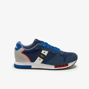 Blauer Queens01 sneakers in tessuto e pelle scamosciata navy/royal