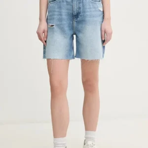 Bermuda Calvin Klein in Denim Chiara con piccoli Strappi 225513-1A4