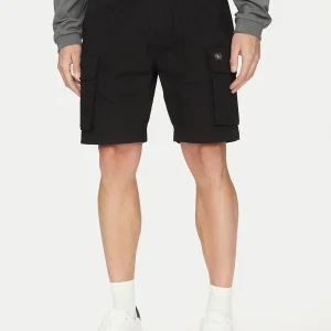 Bermuda Calvin Klein Cargo in Cotone Ripstop Nero 327376