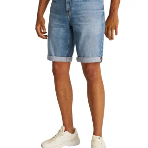 Bermuda di Jeans Calvin Klein Slim in Denim Blu Chiaro 327516
