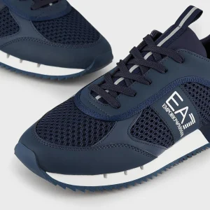 Sneakers EA7 Blu Modello Black & White X8X027-D813