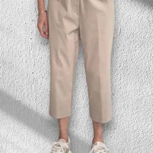 Pantalone Forza9 Capri in Bengalina di Cotone Stretch Beige 1061