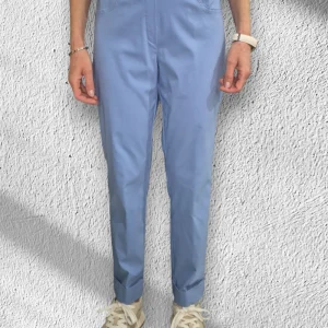 Pantalone Forza9 in Bengalina di Cotone Stretch Celeste 1063