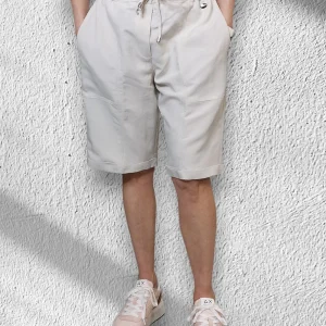 Bermuda Forza9 in Misto Lino e Viscosa Avorio 1269