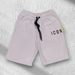 Bermuda ICON in Felpa Garzata Bianca Basic B002