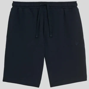 Short Lyle&Scott Superfine Sweat in Felpa Garzata Leggera Nero ML2254TON-Z271