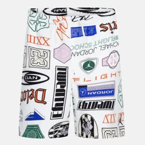 Short Jordan Jr AOP Panna in Felpa Leggera 95D743-782