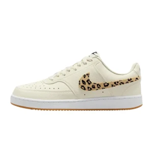 Sneakers Nike Court Vision NN in Pelle Avorio con Inserti Animalier HF9552-100