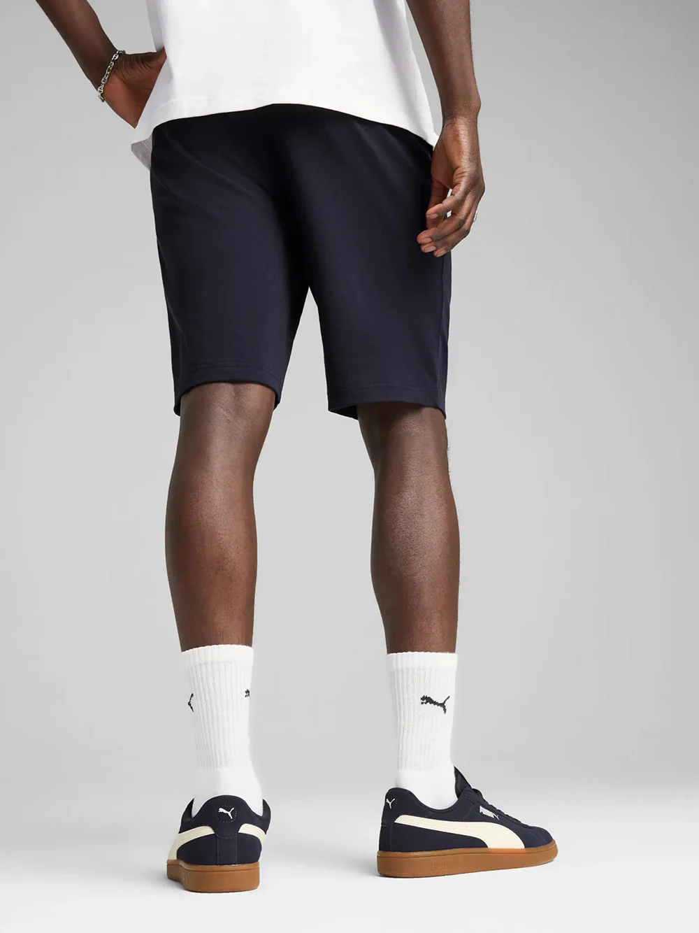 Pantaloncino Puma in jersey di Cotone Blu Essential 682600-16 - immagine 3