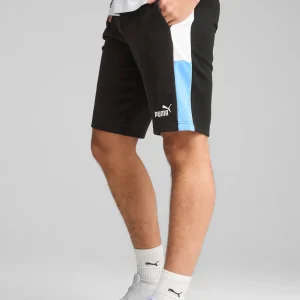 Pantaloncino Puma in Felpa garzata colorblock Nero Bianco e Celeste 684690-57