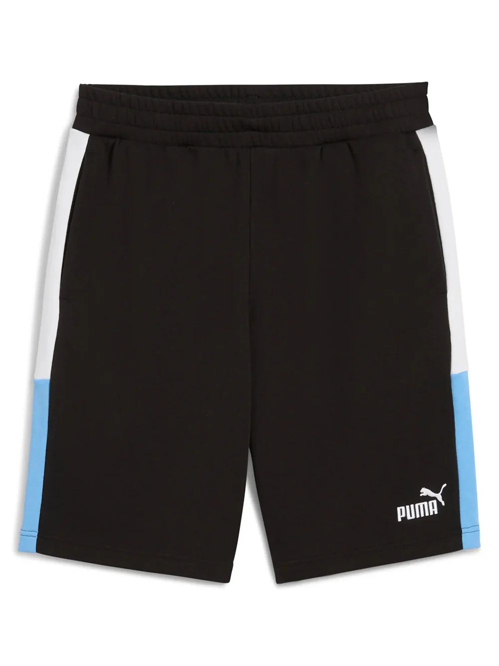 Pantaloncino Puma in Felpa garzata colorblock Nero Bianco e Celeste 684690-57 - immagine 5
