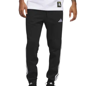 Pantalone Adidas in Felpa Invernale 3S nero bianco JD1861