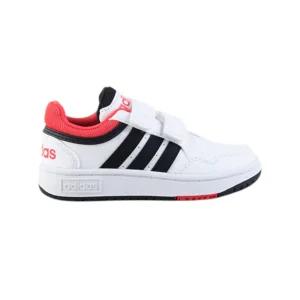 Sneakers Adidas Kid Hoops 3.0 Velcro Bianco Nero Arancio HO3863
