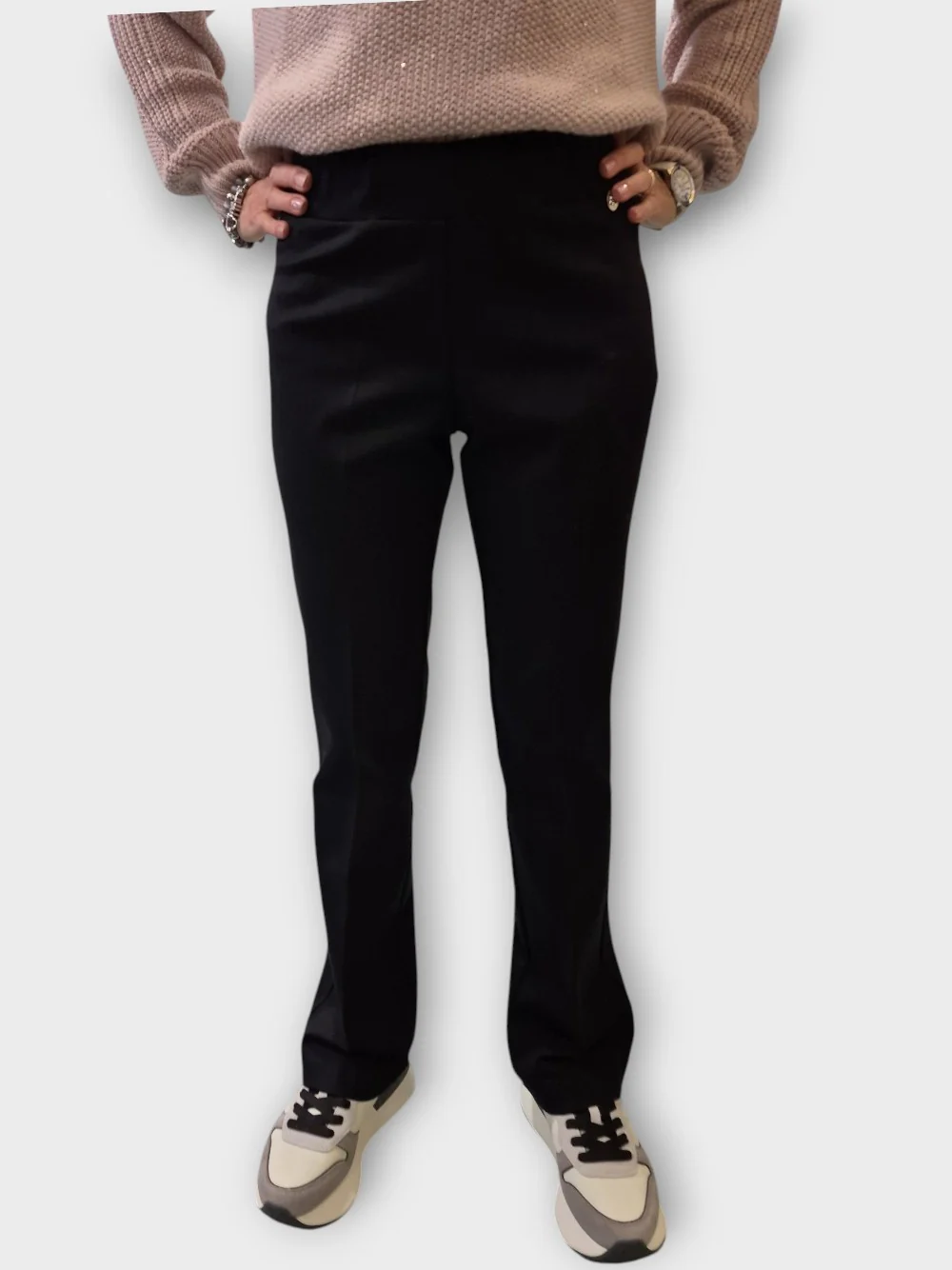 Pantalone Bagarry in Punto Milano Nero Dritto 4275-01 - immagine 2