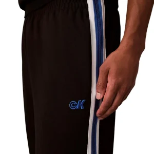 Pantalone Tuta Calvin Klein in Twill Elasticizzato Nero con Banda a contrasto LV04RC233G