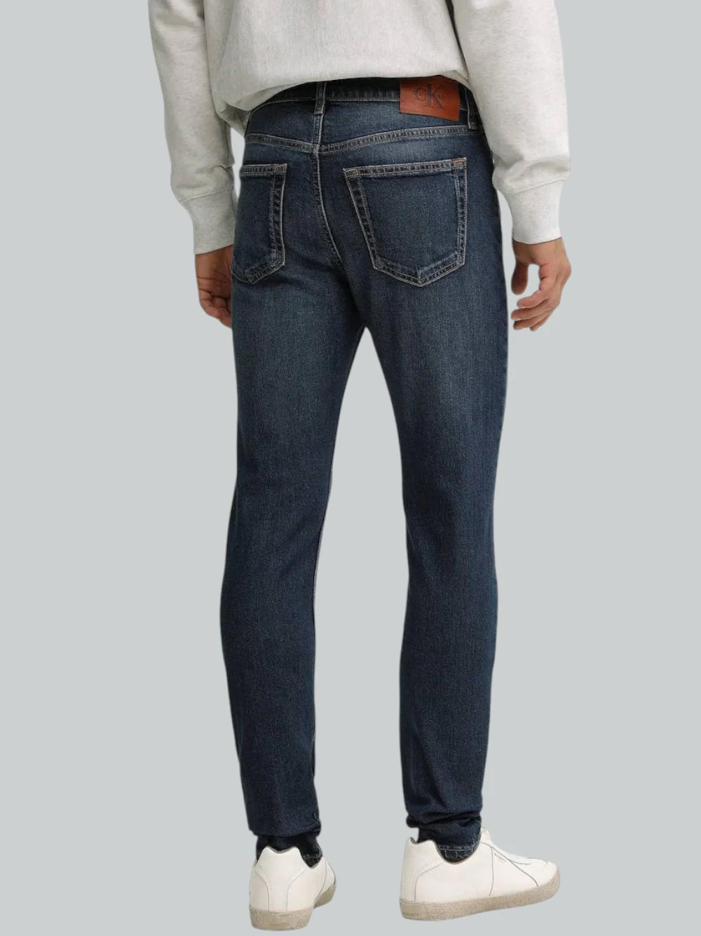 Jeans Calvin Klein in Denim Stretch Scolorito Blu LV04RD940G-PTR - immagine 3