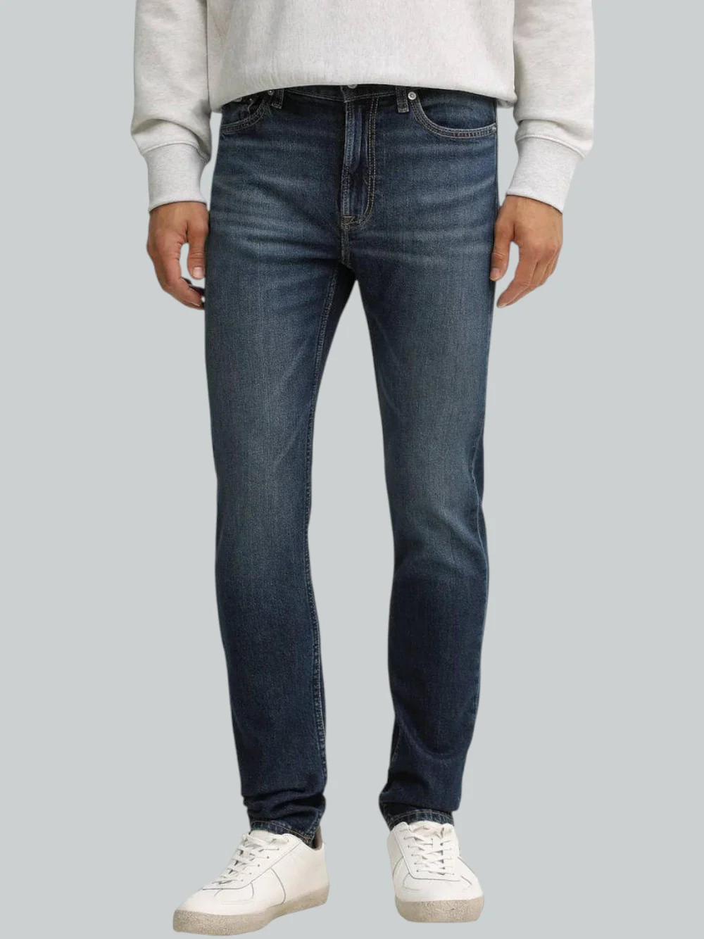 Jeans Calvin Klein in Denim Stretch Scolorito Blu LV04RD940G-PTR