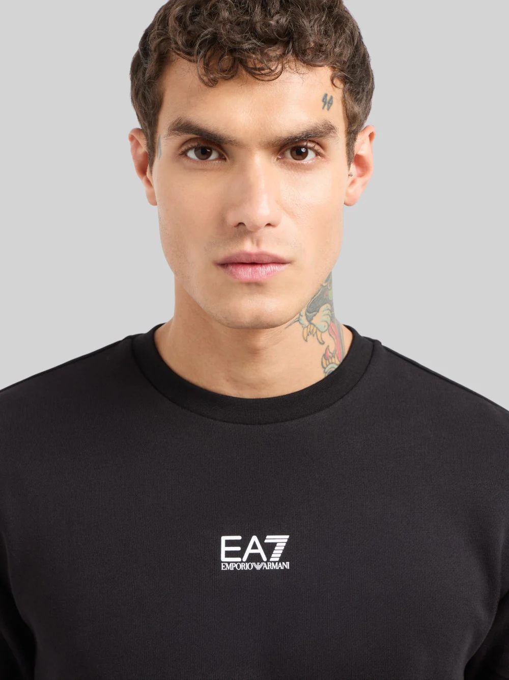 Felpa EA7 Girocollo Core Identity Nera 8NPM34-1200 - immagine 4