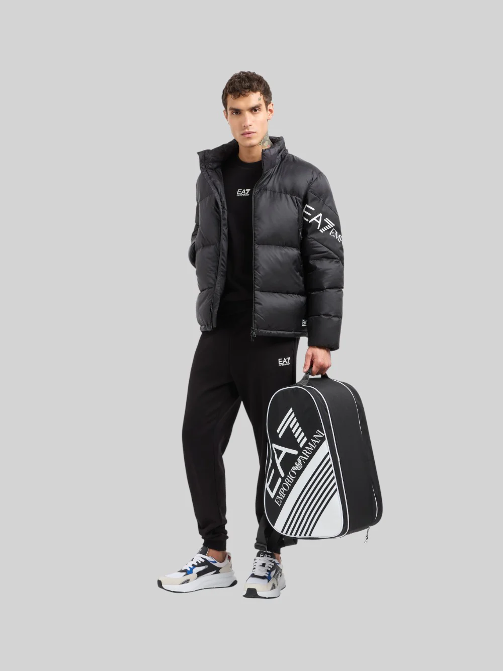 Felpa EA7 Girocollo Core Identity Nera 8NPM34-1200 - immagine 5