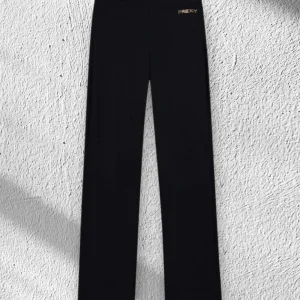 Pantalone Freddy in Cotone Stretch Nero Basic con Fondo Dritto F25WCRP6N