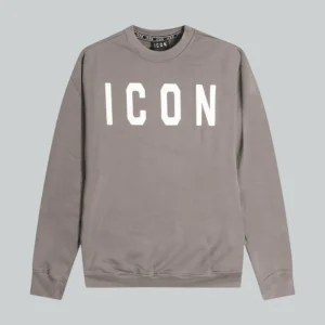 Felpa ICON Girocollo con Big Logo ICUF2W6F001 Ferro