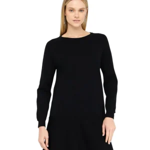 Abito Liu Jo Sport Nera in Maglia con Tape sulla Manica TF5288