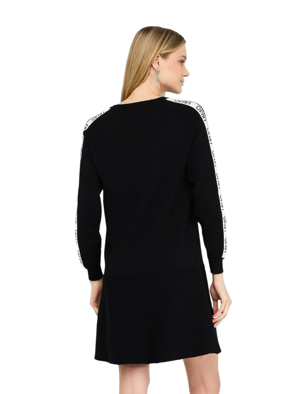 Abito Liu Jo Sport Nera in Maglia con Tape sulla Manica TF5288 - immagine 4