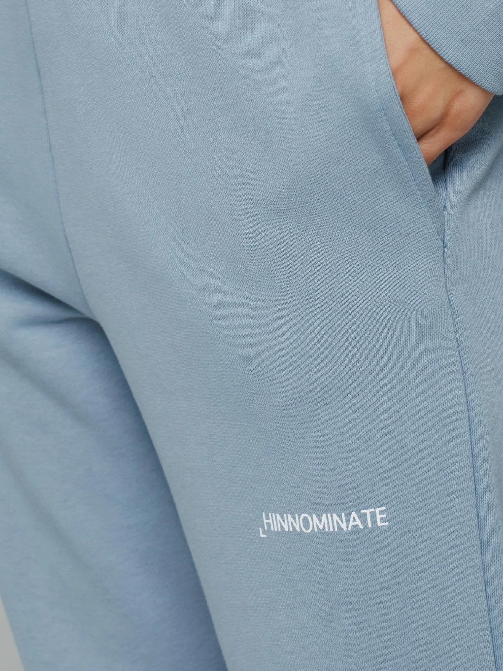 Pantalone in Felpa Basico con Elastico al Fondo Azzurro Hinnominate - immagine 4