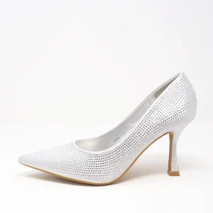 Décolleté di strass con tacco medio