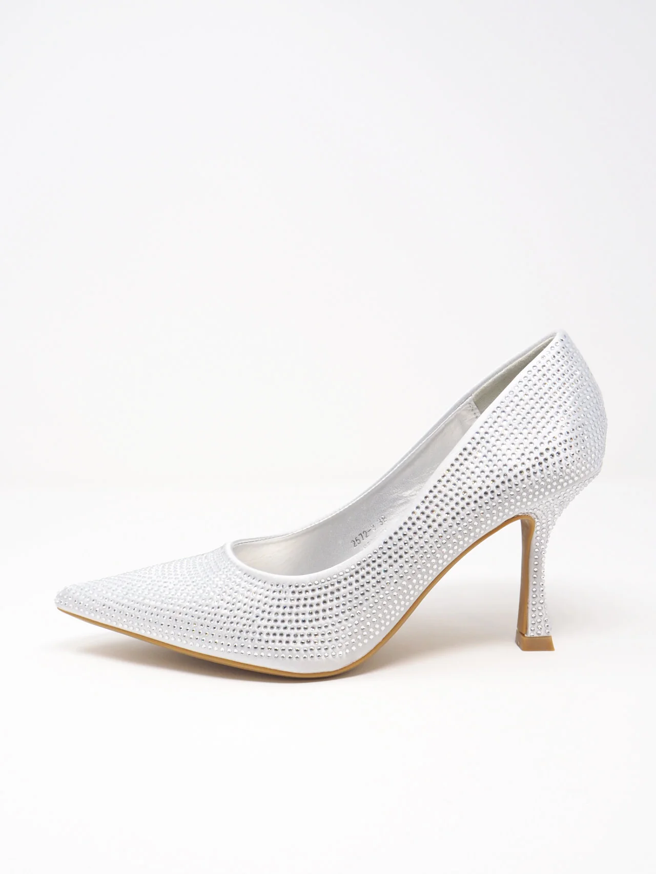 Décolleté di strass con tacco medio