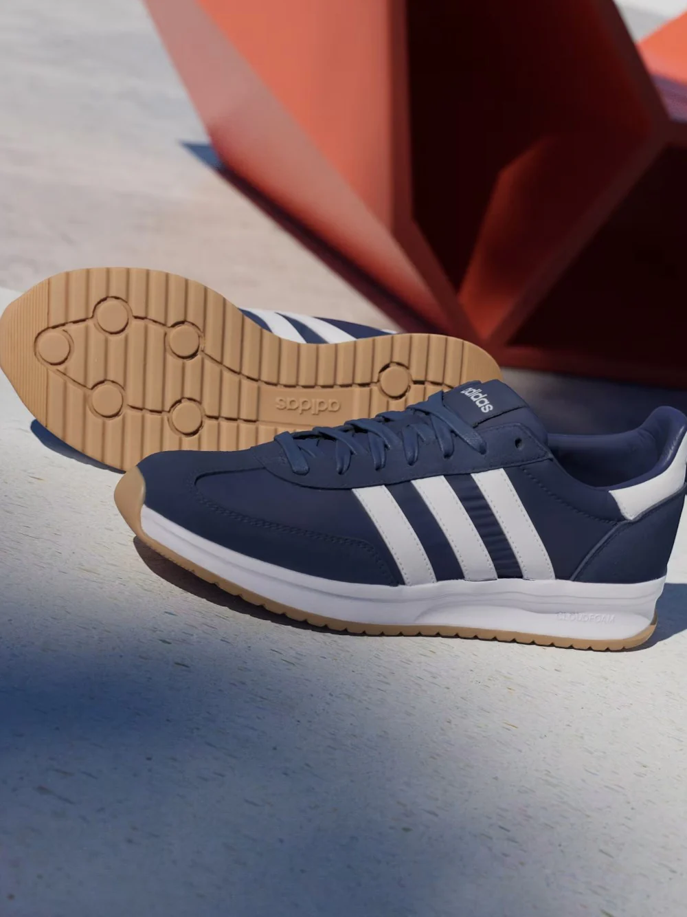 Sneakers Adidas Run 70s 2.0 in Camoscio e Nylon Blu/Bianco IH8586 - immagine 4