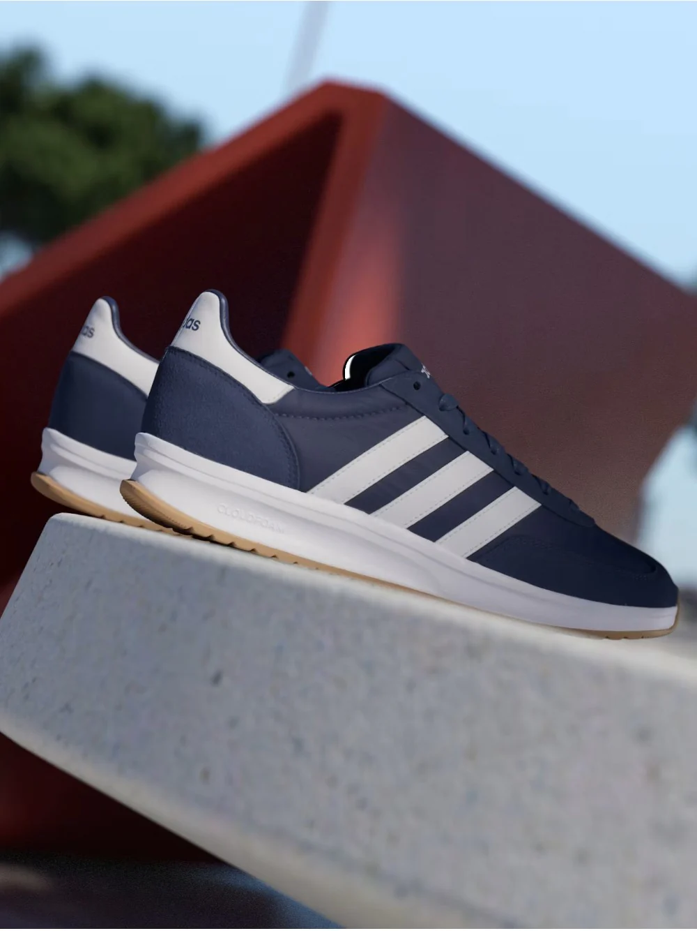 Sneakers Adidas Run 70s 2.0 in Camoscio e Nylon Blu/Bianco IH8586 - immagine 7