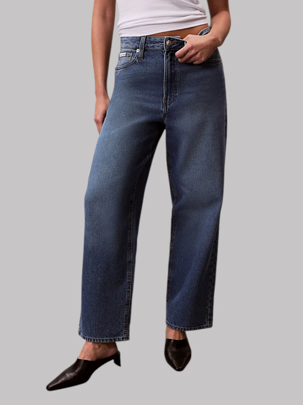 Jeans Calvin Klein Barrel Largo Denim Blu Mid LV047E626G - immagine 2