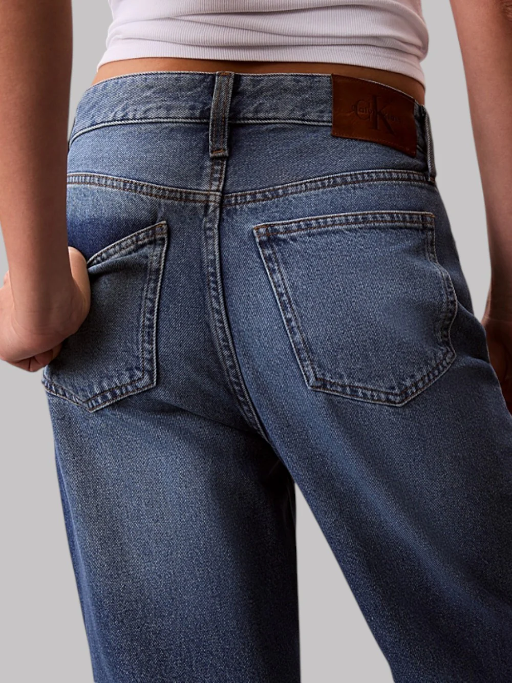 Jeans Calvin Klein Barrel Largo Denim Blu Mid LV047E626G - immagine 4