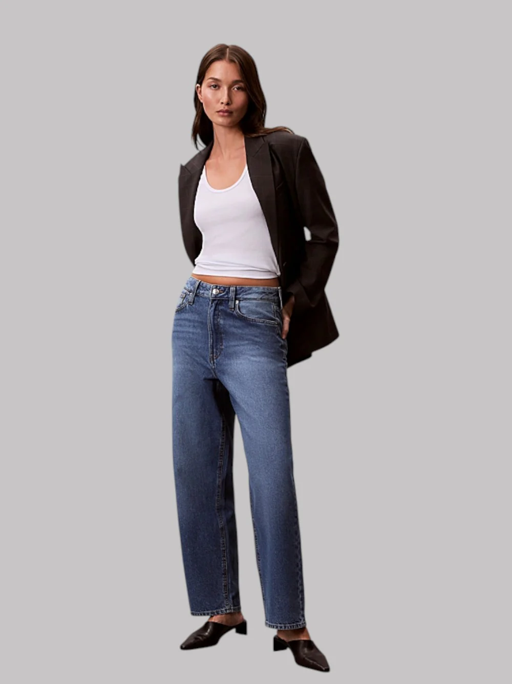 Jeans Calvin Klein Barrel Largo Denim Blu Mid LV047E626G - immagine 7